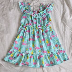 Gymboree Kids Flamingo Print Sundress - Turquoise Pink